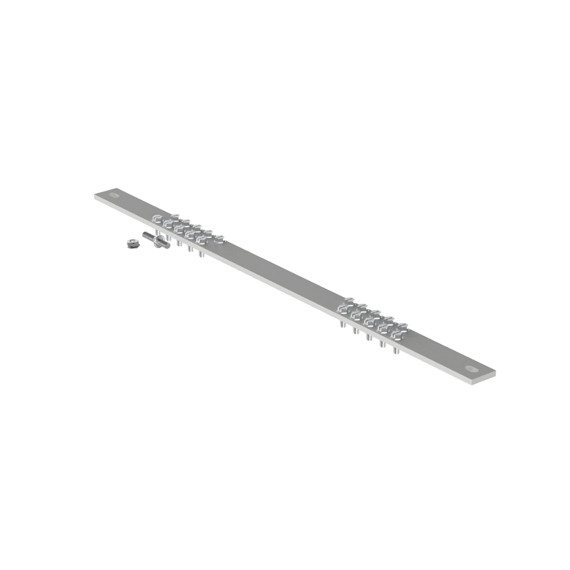 Barra de Conexión a Tierra, Para Rack de 19", Con 20 Orificios Para Conexión Rápida de Equipos, Incluye 20 Tornillos # 12-24 x 1/2" Instalados