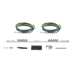 Kit de Puesta a Tierra con dos Jumpers 6 AWG y Barra de Conexiones de 20 Orificios, para Rack de 19in