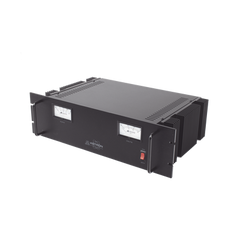 Fuente de poder  13.8Vcc, 35A, lineal regulada con circuito cargador de baterías, para instalación en rack