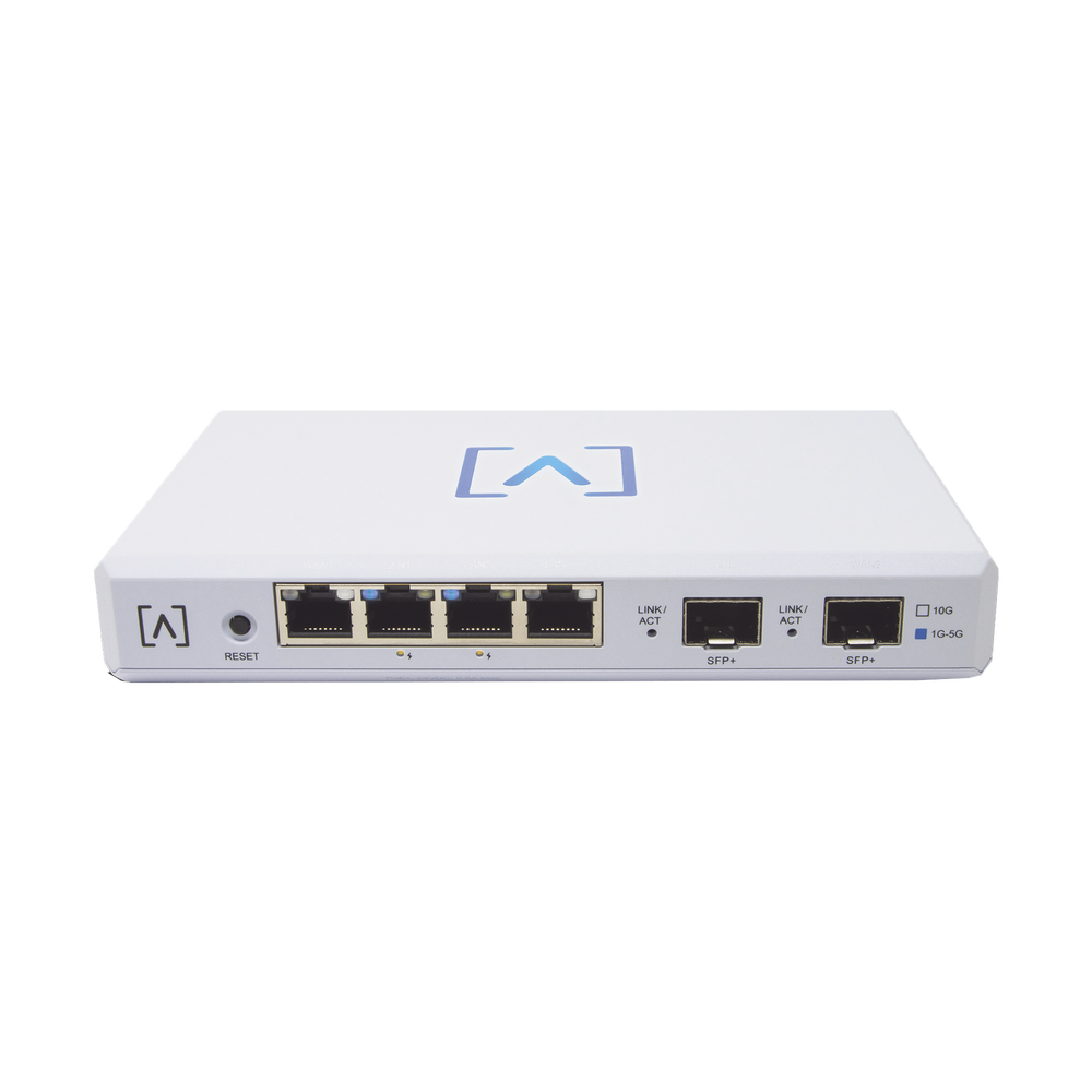 Router VPN / 4 puertos 10/100/1000/2500 Gbps (2 puertos PoE af/at) / 2 puertos SFP+ 10Gbps / Filtrado Avanzado DPI: Bloqueo de Contenido / Administración nube gratuita / Soporta UPnP