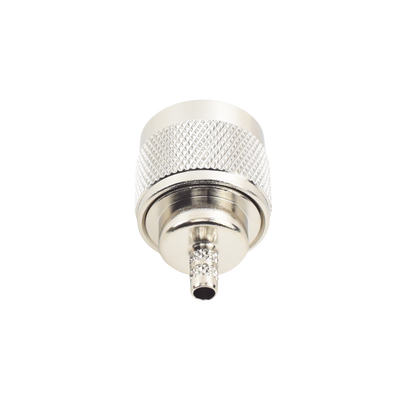 Conector N Macho Inverso de Anillo Plegable para cables RG-58/U, RG-142/U.