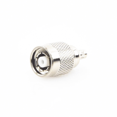 Conector TNC Macho Inverso de Anillo Plegable para Cable RG-142/U, Níquel/ Oro/ Teflón.