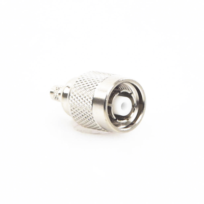 Conector TNC Macho Inverso de Anillo Plegable para Cable RG-142/U, Níquel/ Oro/ Teflón.