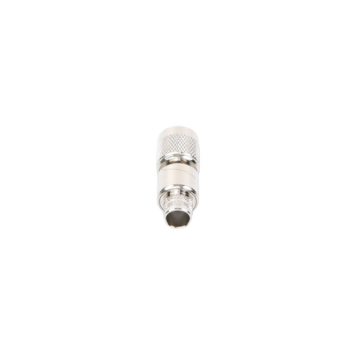 Conector TNC Macho Inverso, Anillo Plegable para ensamblar en cables RG-8/U, LMR-400, Niquel, Oro, Teflón