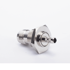 Conector TNC Hembra Inverso para Chasis de Anillo Plegable para Cable RG-58/U.