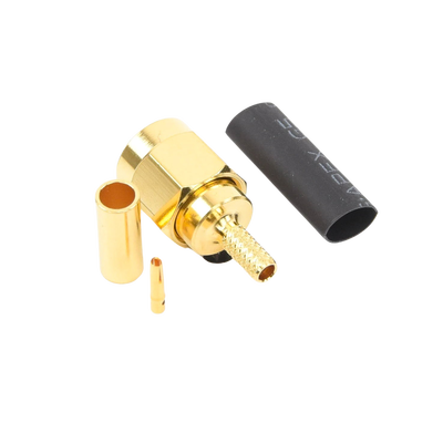 Conector SMA Macho Inverso de Anillo Plegable para Instalar en Cables RG-174/U y RG-316/U.