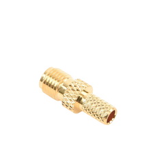 Conector SMA hembra inverso de anillo plegable para cable RG-58/U, Oro/ Oro Teflón.
