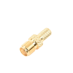 Conector SMA hembra inverso de anillo plegable para cable RG-58/U, Oro/ Oro Teflón.