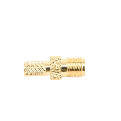 Conector SMA hembra inverso de anillo plegable para cable RG-58/U, Oro/ Oro Teflón.