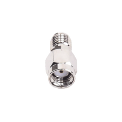 Adaptador en Línea de Conector SMA Macho Inverso a SMA Hembra, Níquel/ Oro/ Teflón.