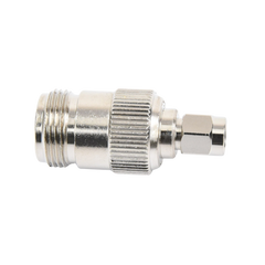 Adaptador en Línea, de Conector SMA Macho Inverso a N Hembra, Níquel/ Oro/ Teflón.