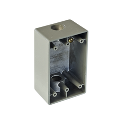 Caja Condulet FS de 3/4" (19.05 mm) con dos bocas a prueba de intemperie.