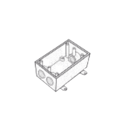 Caja Condulet FS de 1/2" ( 12.7mm) con tres bocas a prueba de intemperie.