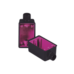 Caja Rectangular de 3/4 / 1 Entrada / Con Recubrimiento Exterior de PVC e Interior Purpura