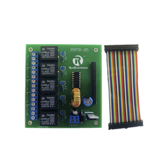 Tablilla interfaz de 5 relevadores con arnés 20x2 pines para Raspberry Pi