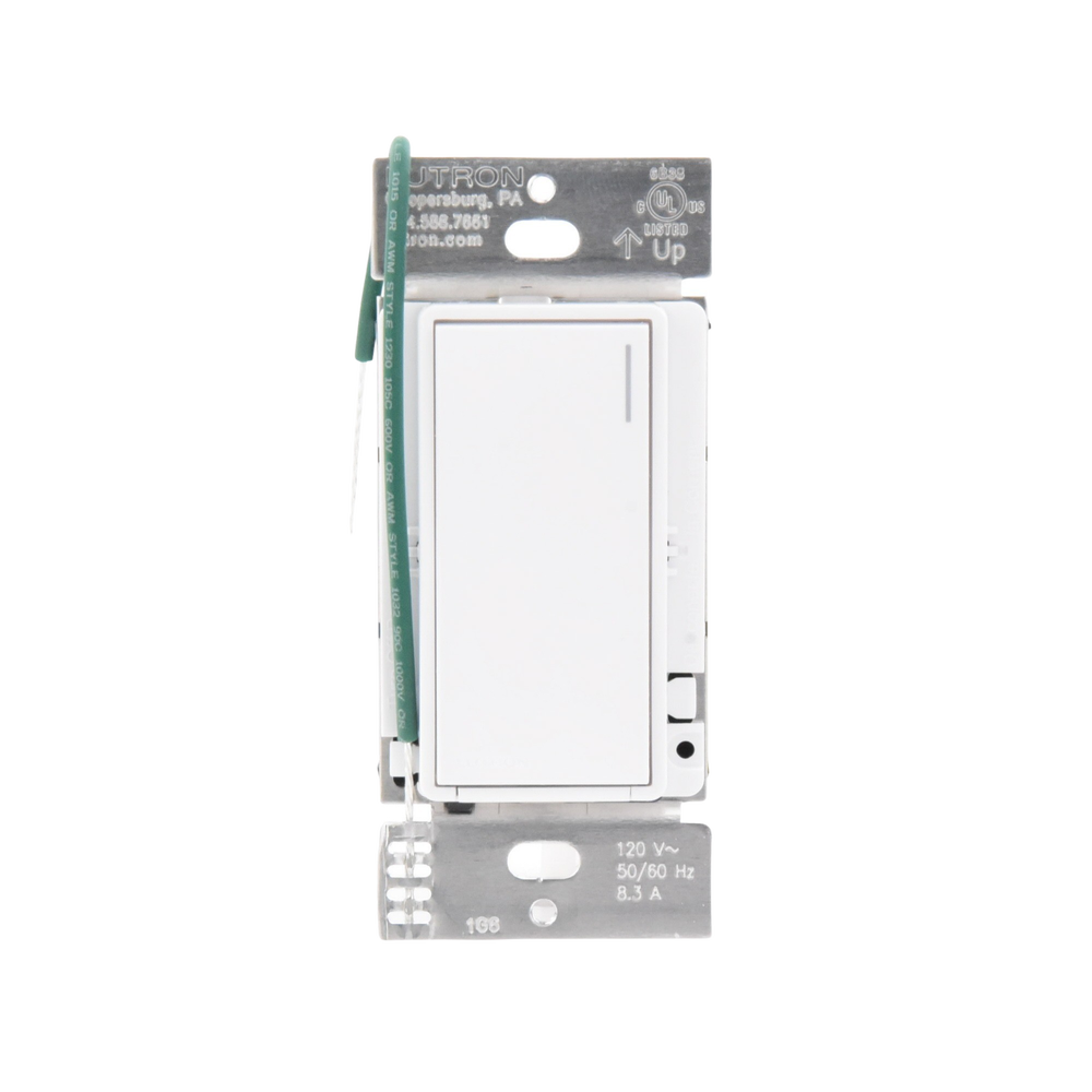 (RadioRA3) Apagador Auxiliar de pared, compañero de apagadores multilocación. Usar en 3 vías o escalera. Color blanco.