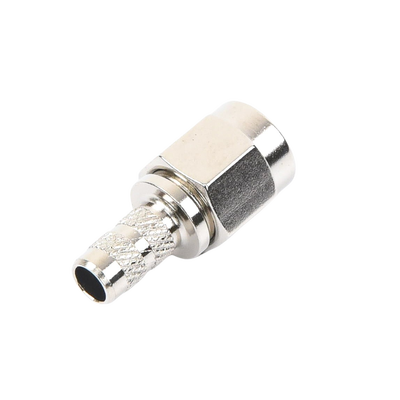 Conector SMA Macho de anillo plegable para cable RG-58/U, Niquel / Oro / Teflón.