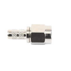 Conector SMA Macho de anillo plegable para cable RG-58/U, Niquel / Oro / Teflón.