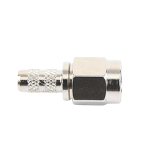 Conector SMA Macho de anillo plegable para cable RG-58/U, Niquel / Oro / Teflón.