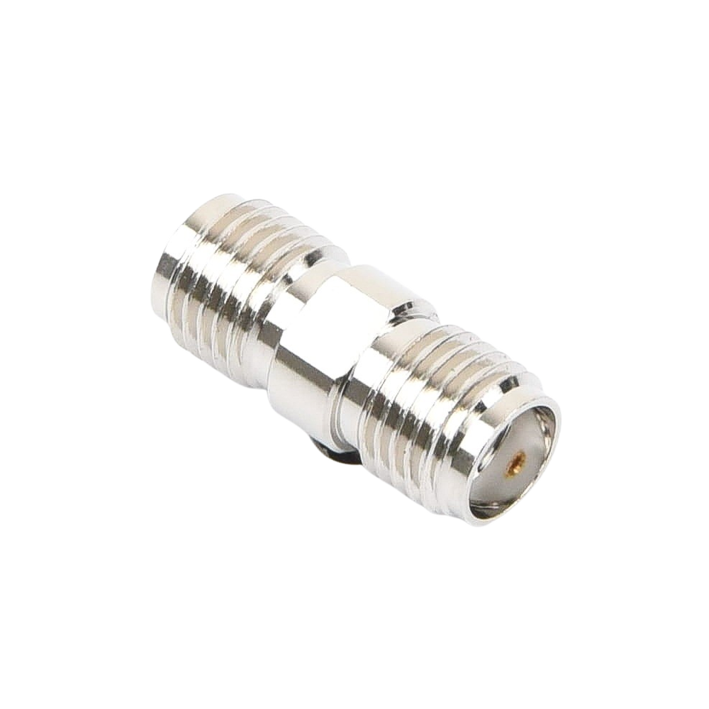 Adaptador en Línea tipo Barril, de Conector SMA Hembra a SMA Hembra, Níquel/ Oro/ Teflón.