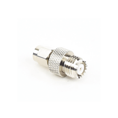Adaptador en Línea, de Conector SMA Macho a Mini-UHF Hembra, Níquel/ Oro/ Teflón.Au/Teflón.