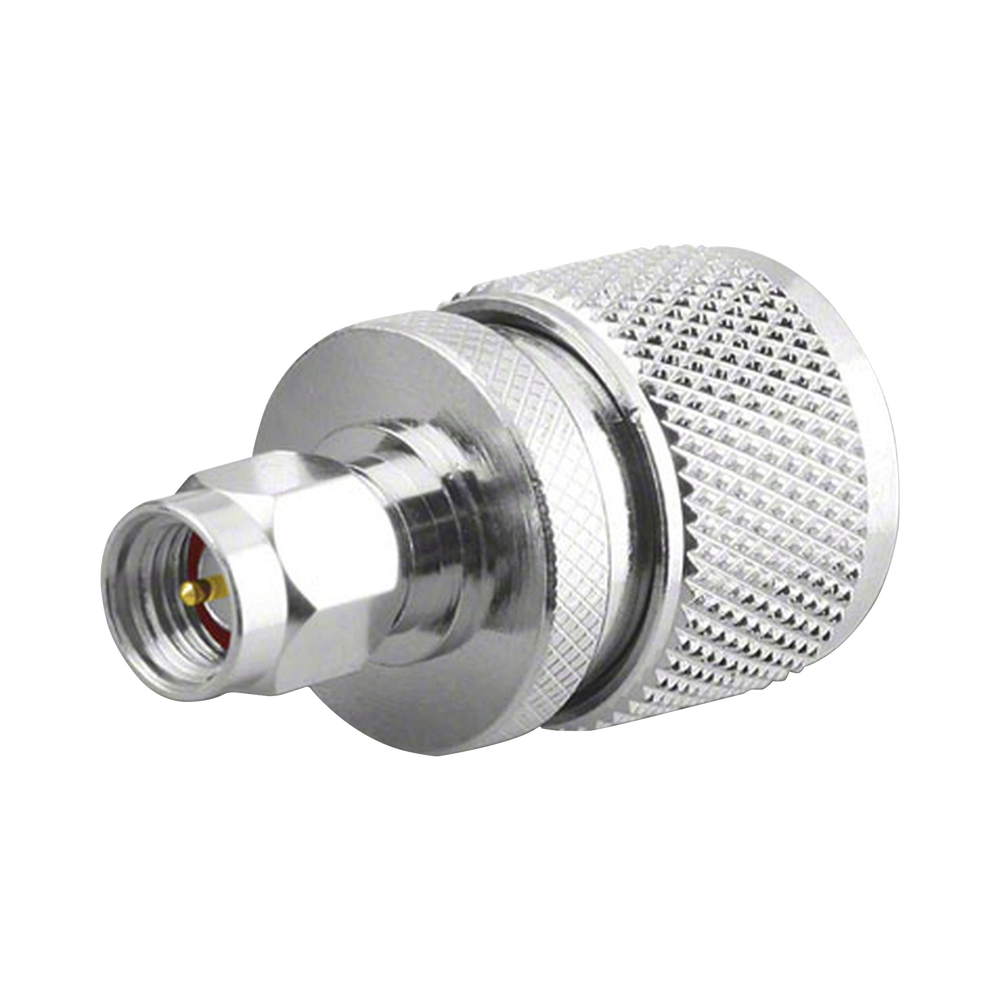 Adaptador en Línea, de Conector SMA Macho a UHF Macho (PL-259), Níquel/ Oro/ Teflón.