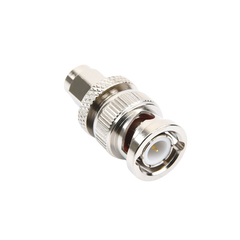 Adaptador en Línea de Conector SMA Macho a BNC Macho, Níquel/ Oro/ Teflón.