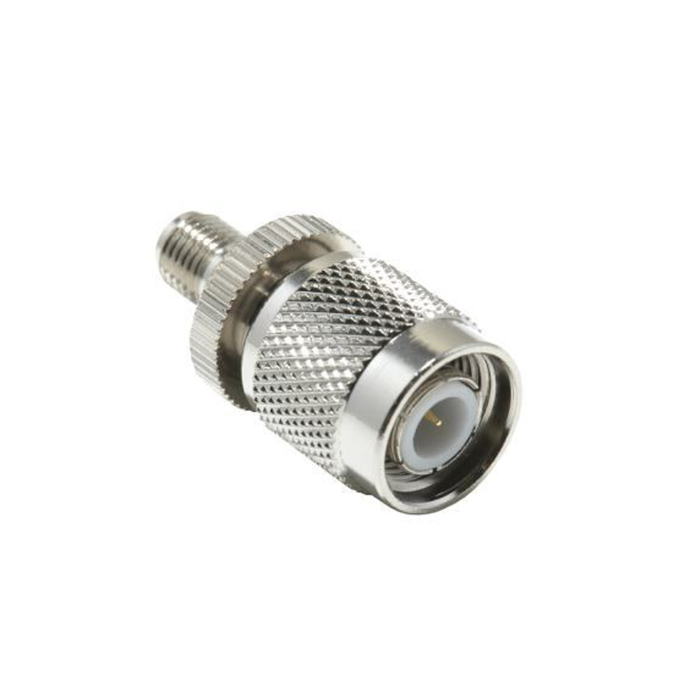 Adaptador en Línea, de Conector SMA Hembra a TNC Macho, Níquel/ Oro/ Teflón.