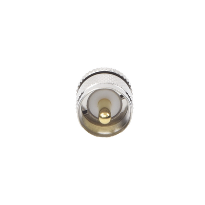Adaptador en Línea de Conector SMA Hembra a UHF Macho (PL-259), Níquel/ Oro/ Teflón.