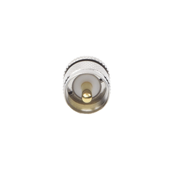 Adaptador en Línea de Conector SMA Hembra a UHF Macho (PL-259), Níquel/ Oro/ Teflón.