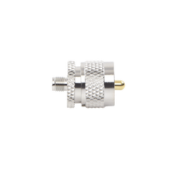Adaptador en Línea de Conector SMA Hembra a UHF Macho (PL-259), Níquel/ Oro/ Teflón.