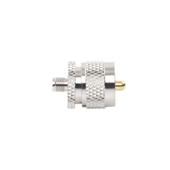 Adaptador en Línea de Conector SMA Hembra a UHF Macho (PL-259), Níquel/ Oro/ Teflón.