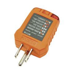 Probador de Tomacorrientes Estándar, con Secuencia de Luces para Indicar un Cableado Correcto/Incorrecto.