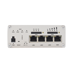 Router Industrial LTE 4.5G Cat 6 / 300 Mbps / WiFi 5 Dual Band / 4 Puertos Gigabit / Doble SIM / GNSS / PoE