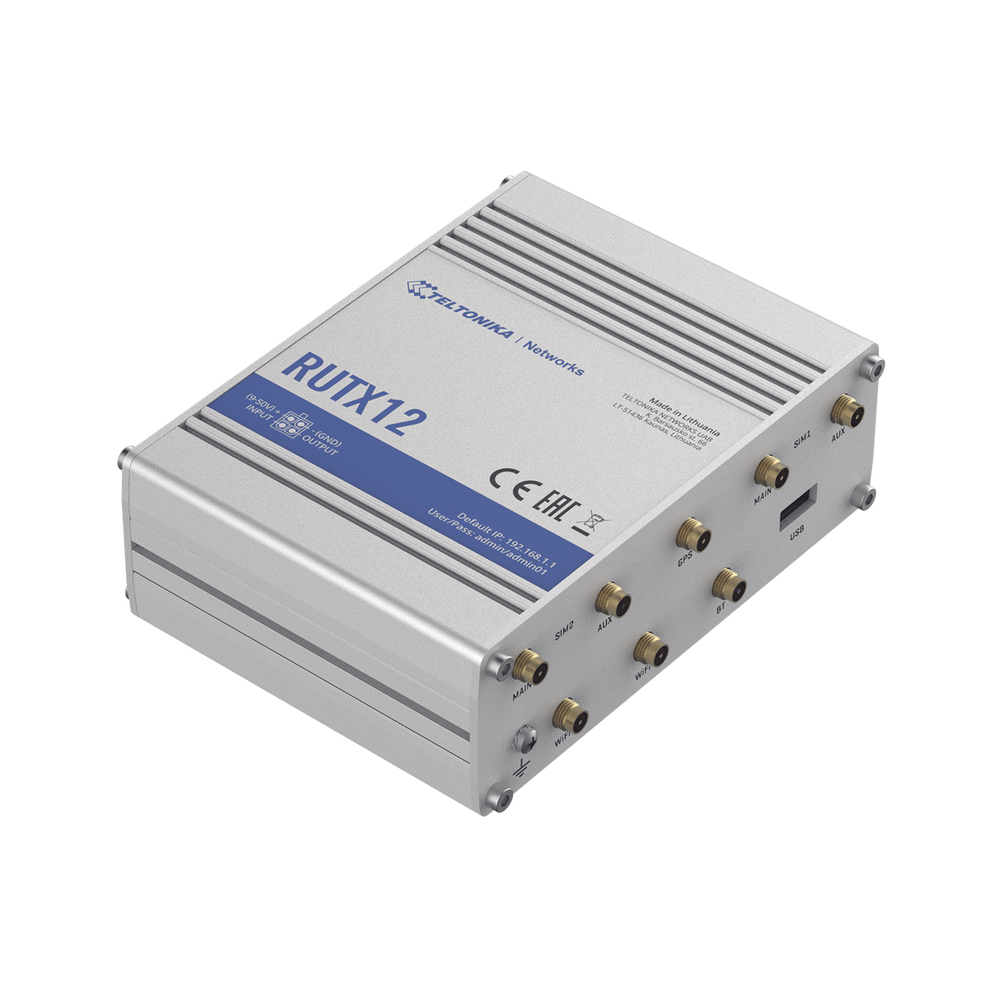 Router Industrial Dual LTE Cat 6 / 600 Mbps / 5 Puertos Gigabit / WiFi 5 / Doble SIM / GNSS / PoE / -40°C a 75°C