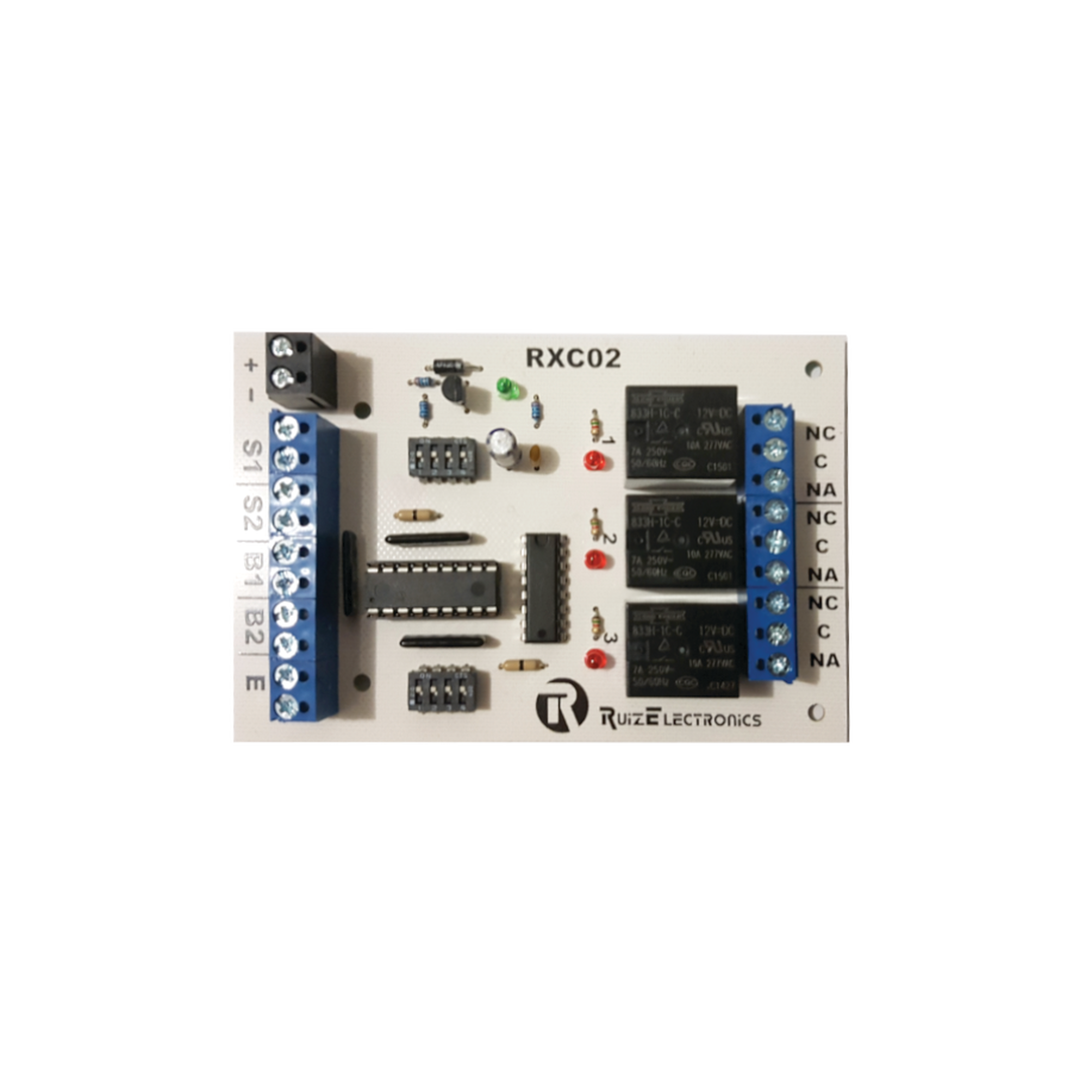 Tarjeta para control de Esclusas para 2 puertas con temporizador en desbloqueo y bloqueo/ entrada para botón de emergencia/ salida de emergencia/