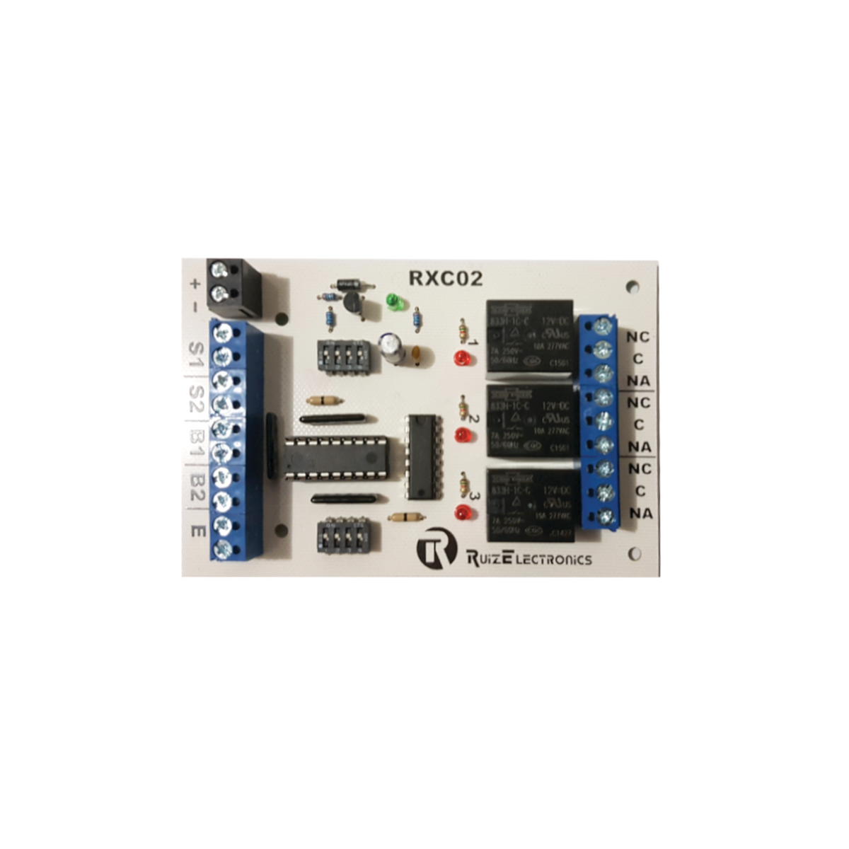 Tarjeta para control de Esclusas para 2 puertas con temporizador en desbloqueo y bloqueo/ entrada para botón de emergencia/ salida de emergencia/