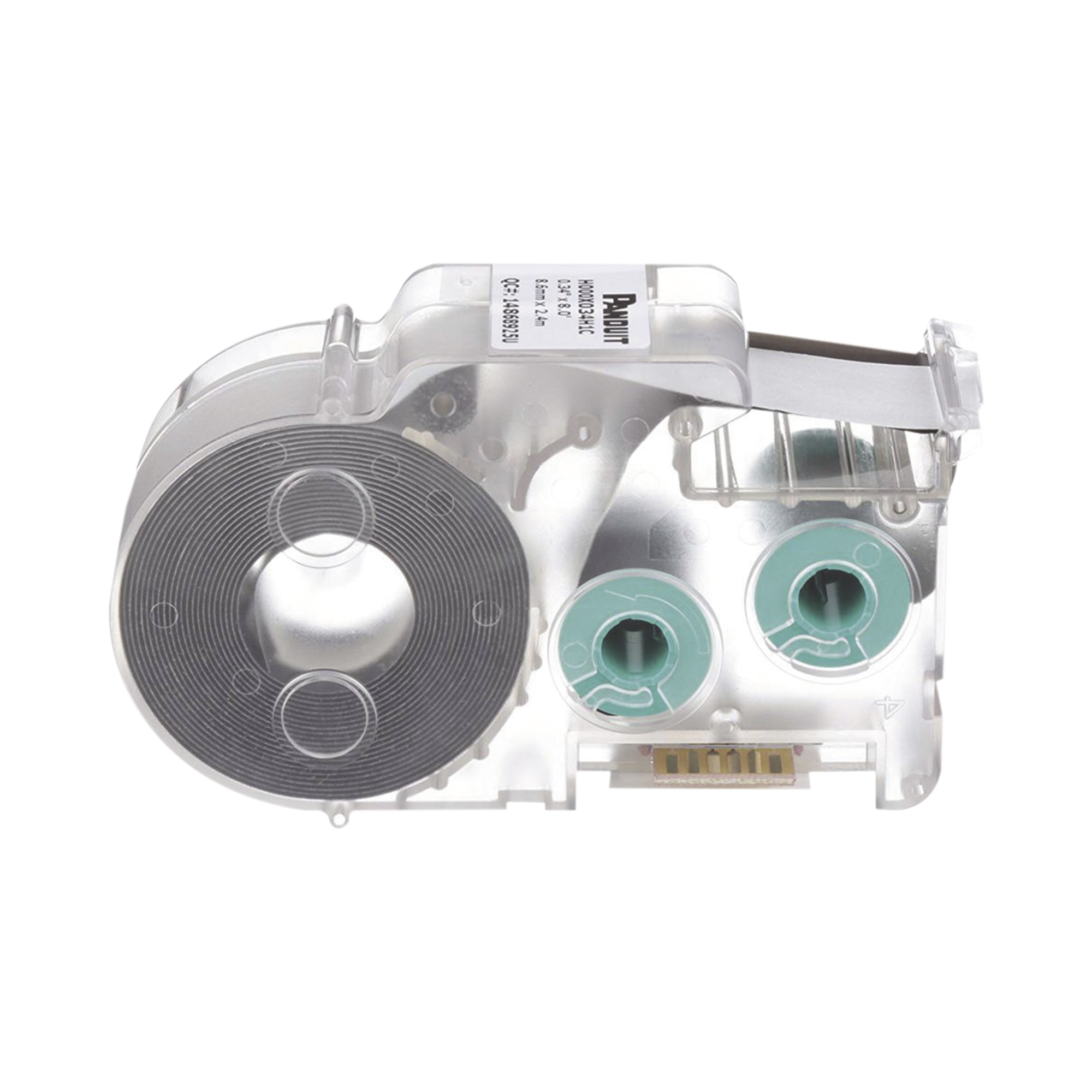 Casete de 225 Etiquetas Autolaminadas de 12.7 x 31.8 mm (0.5 x 1.25 pulgadas), para Cables de 3 a 7.1 mm (0.12 a 0.28 pulgadas) de Diámetro, Área de Impresión Color Blanco