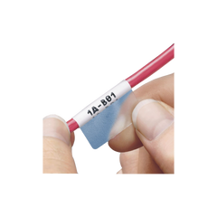 Hojas con 5000 Etiquetas Auto-Laminadas para Impresora Láser/Inyección de Tinta, para Cables de 3 a 7.1 mm de Diámetro (12 - 10 AWG), Color Blanco