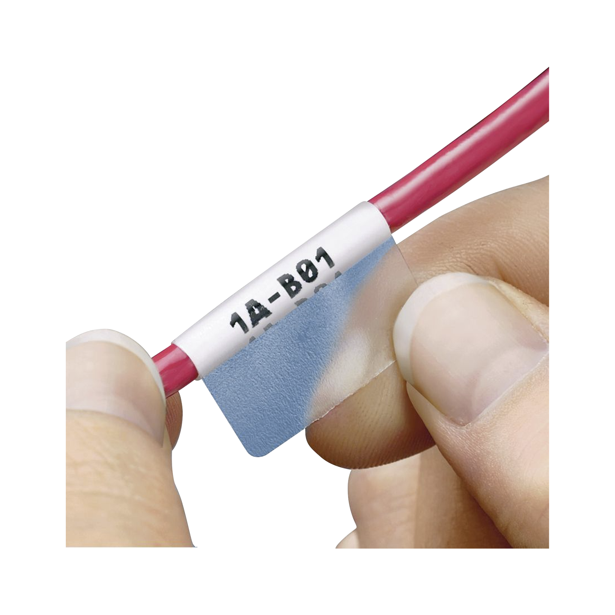 Hojas con 2500 Etiquetas Auto-Laminadas para Impresora Láser/Inyección de Tinta, para Cables de 3 a 7.1 mm (0.12 a 0.28 pulgadas) de Diámetro (12 - 10 AWG), Color Blanco
