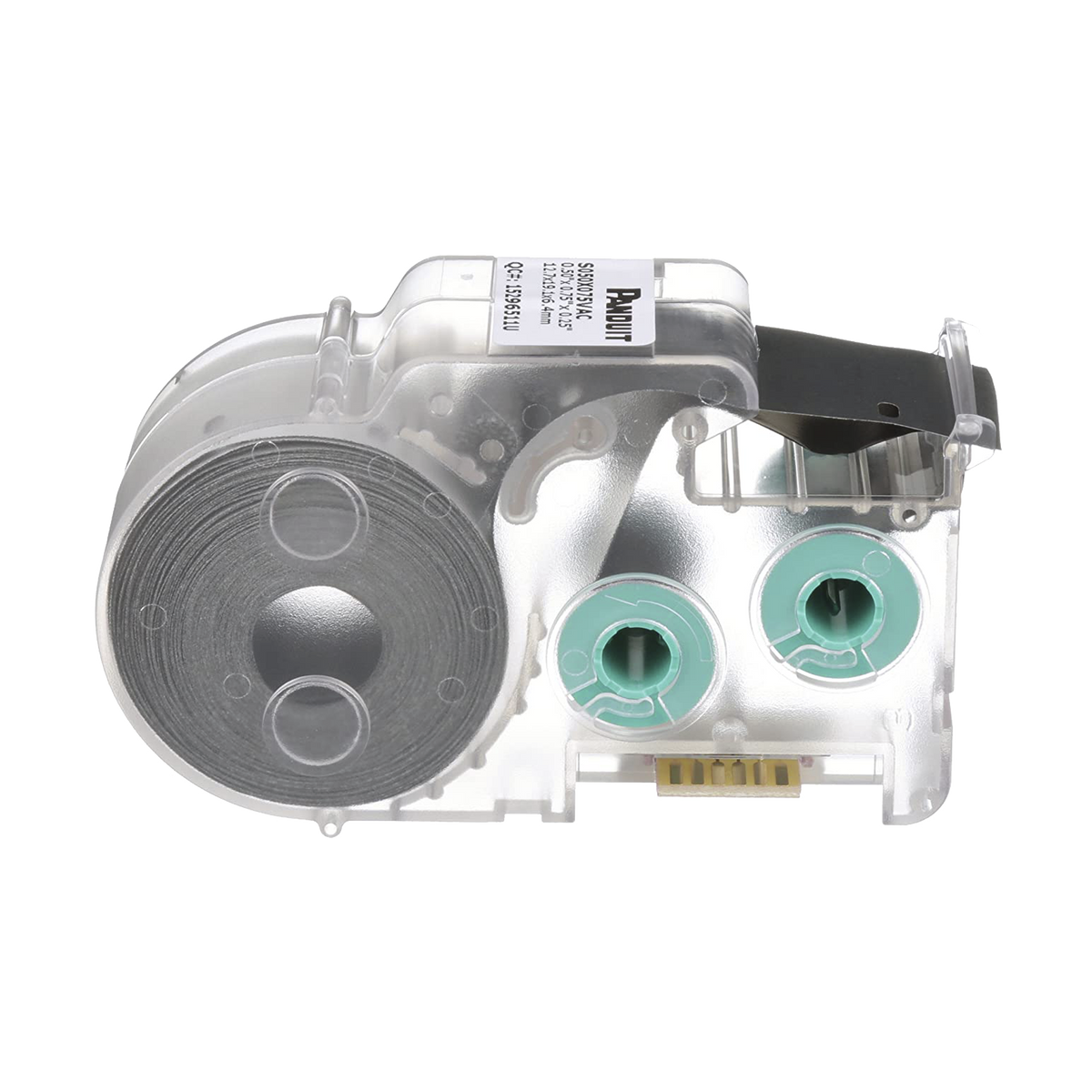 Casete de 350 Etiquetas Autolaminadas de 25.4 x 19.05 mm (1 x 0.75 pulgadas), para Cables de 2 a 4.1 mm (0.08 a 0.16 pulgadas) de Diámetro, Área de Impresión Color Blanco