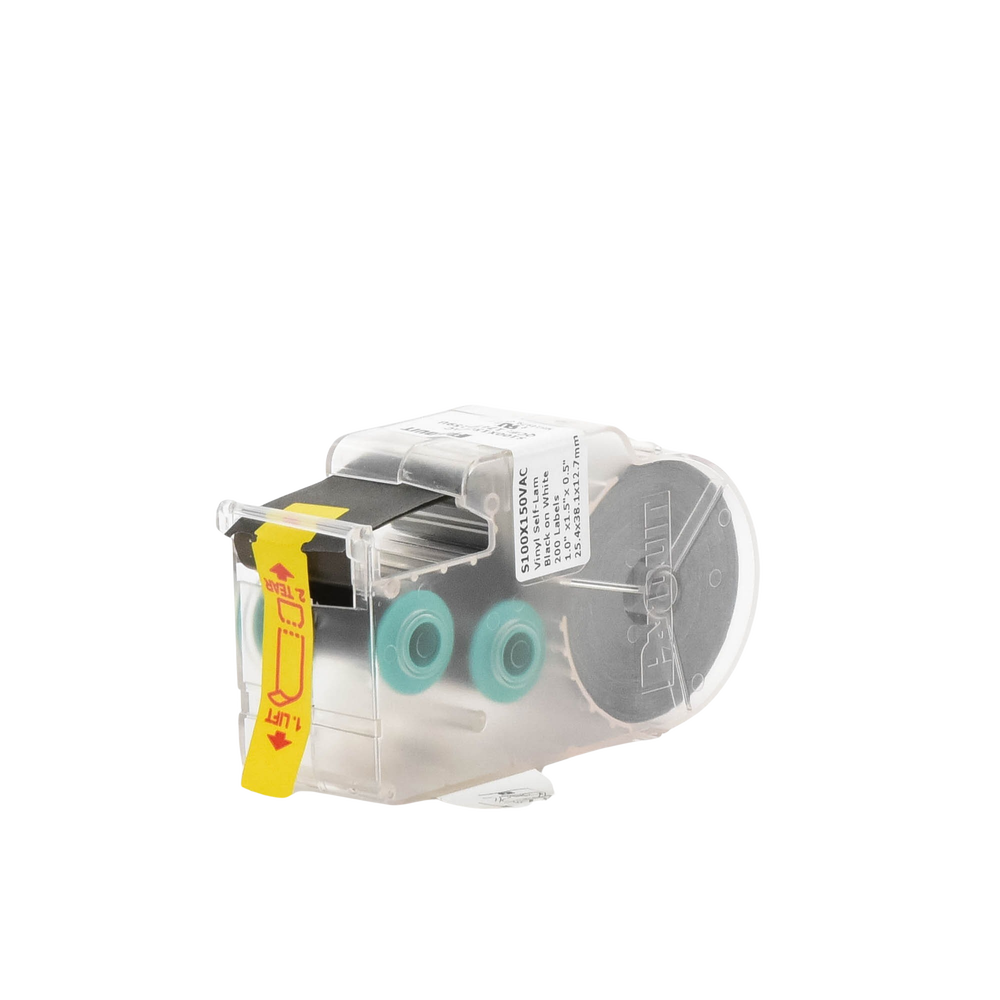Casete de 200 Etiquetas Autolaminadas de 25.4 x 38.1 mm (1 x 1.5 Pulgadas), para Cables de 4 a 8.1 mm (0.16 a 0.32 Pulgadas) de Diámetro, Área de Impresión Color Blanco