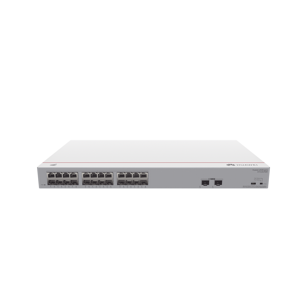 Switch Gigabit No Administrable PoE / 24 puertos 10/100/1000 Mbps (PoE) / 2 Puertos SFP Uplink / 124W