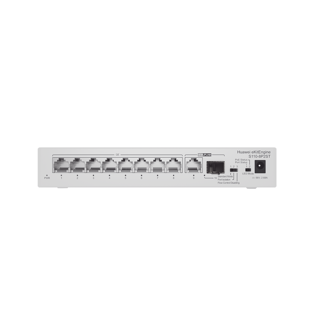 Switch Gigabit No Administrable PoE / 24 puertos 10/100/1000 Mbps (PoE) / 2 Puertos SFP Uplink / 124W