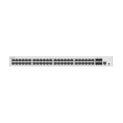 Switch de Acceso Gigabit Administrable PoE Capa 2 / 48 puertos 10/100/1000 Mbps (PoE) / 4 Puertos 1GE SFP Uplink / ERPS / IMGP Snooping / DHCP Snooping / PoE Perpetuo / 380W / Administración Nube Gratis
