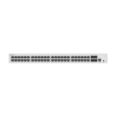 Switch de Acceso Gigabit Administrable PoE Capa 2 / 48 puertos 10/100/1000 Mbps (PoE) / 4 Puertos 1GE SFP Uplink / ERPS / IMGP Snooping / DHCP Snooping / PoE Perpetuo / 380W / Administración Nube Gratis