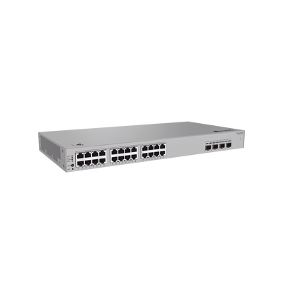 Switch de Acceso eKit Administrable / Capa 2 / 24 Puertos PoE+ Gigabit + 2 Puertos SFP(2.5 Gbps) + 2 Puertos SFP+(10 Gbps) / PoE Perpetuo / Presupuesto PoE 400 W / Sin licenciamiento