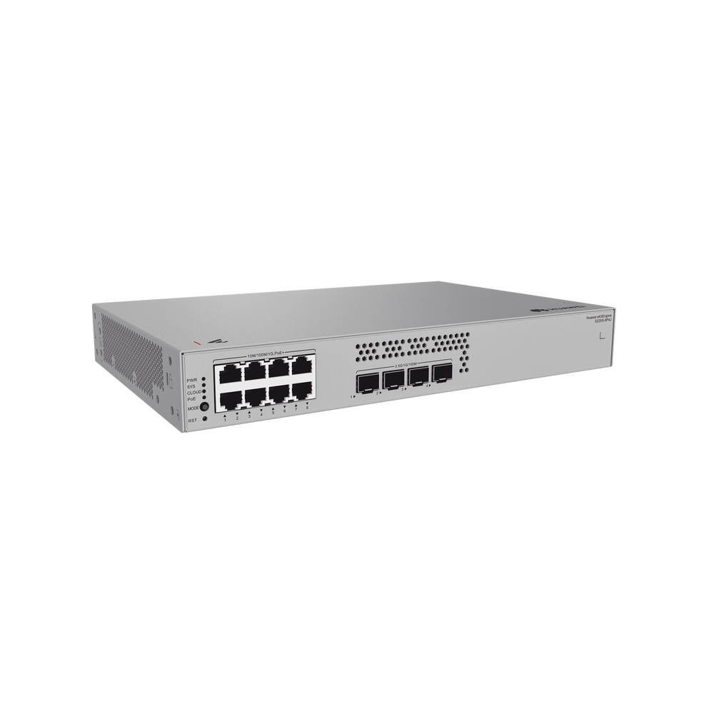 Switch de Acceso Gigabit Administrable PoE Capa 2 / 8 puertos 10/100/1000 Mbps (PoE) / 4 Puertos 2.5GE SFP Uplink  / ERPS / IMGP Snooping / DHCP Snooping / PoE Perpetuo / 128 W / Administración Nube Gratis