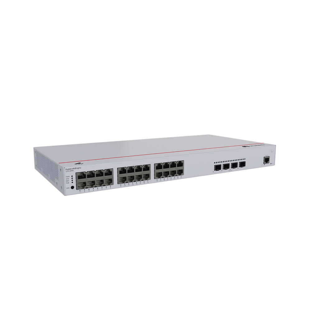 Switch de Distribución/Core Gigabit Administrable PoE Capa 3 / 24 puertos 10/100/1000 Mbps (PoE) / 4 Puertos 10GE SFP+ Uplink / ERPS / Rutas Estáticas / iStack / PoE Perpetuo / 400W / Administración Nube Gratis