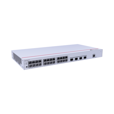 Switch de Distribución/Core Gigabit Administrable  Capa 3 / 24 puertos 10/100/1000 Mbps  / 4 Puertos 1GE SFP Uplink / ERPS / Rutas Estáticas / iStack / Administración Nube Gratis